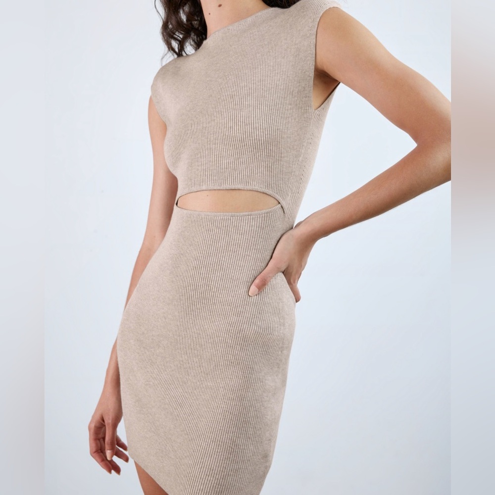 bishop + young Tan Mini Dress